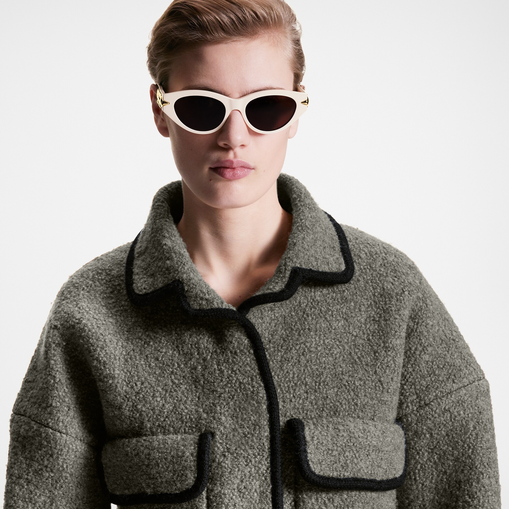 Graphic Trim Wool Overshirt - 4