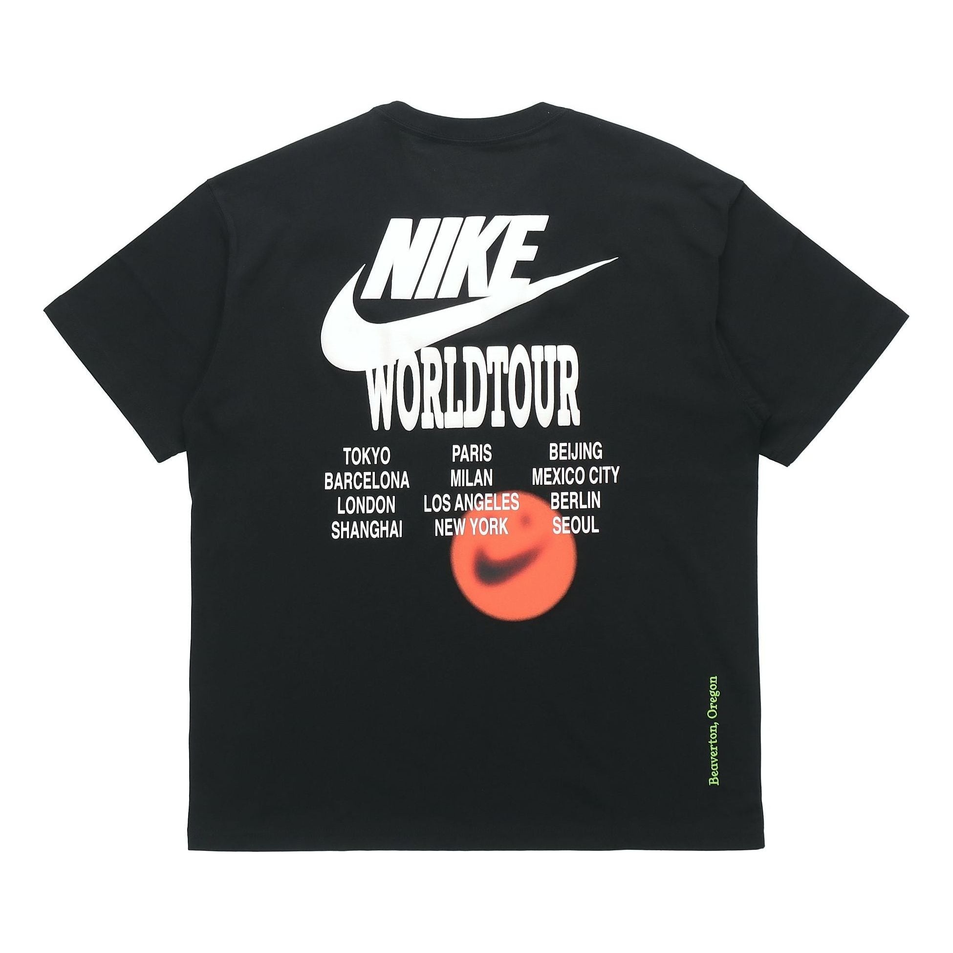 Nike World Tour Around the world Round Neck Short Sleeve Black DA0990-010 - 2