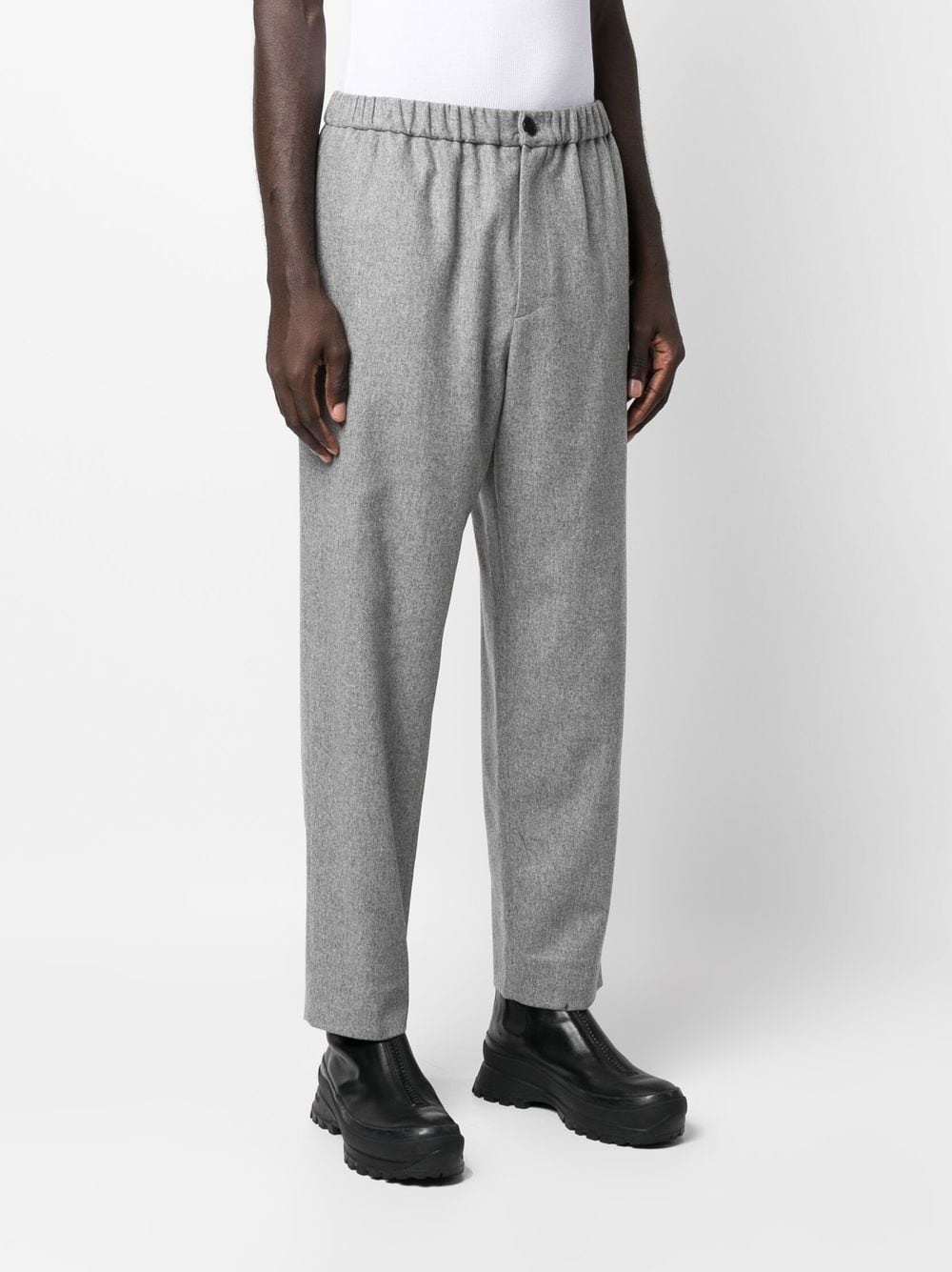 straight-leg wool trousers - 3