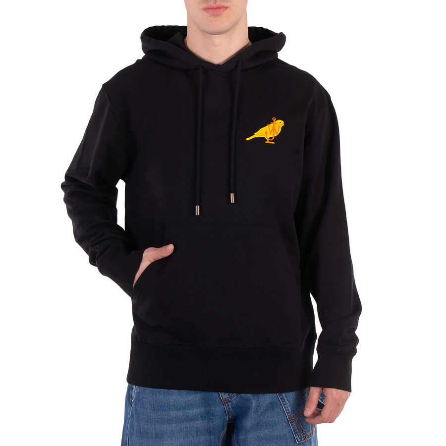JW Anderson Canary Embroidered Cotton Drawstring Hoodie - 1
