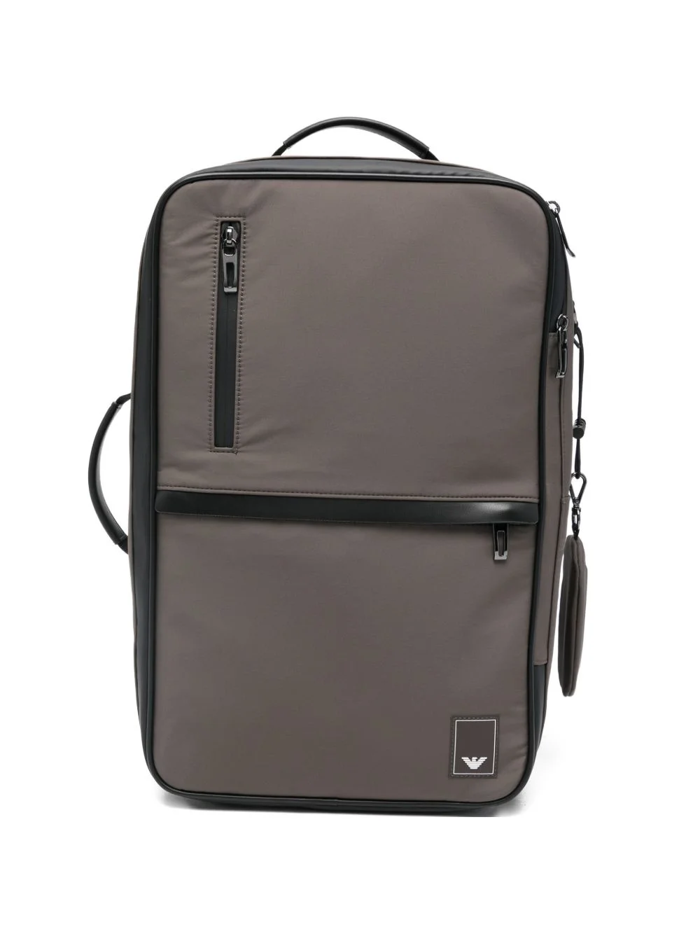 zip logo-patch backpack - 1