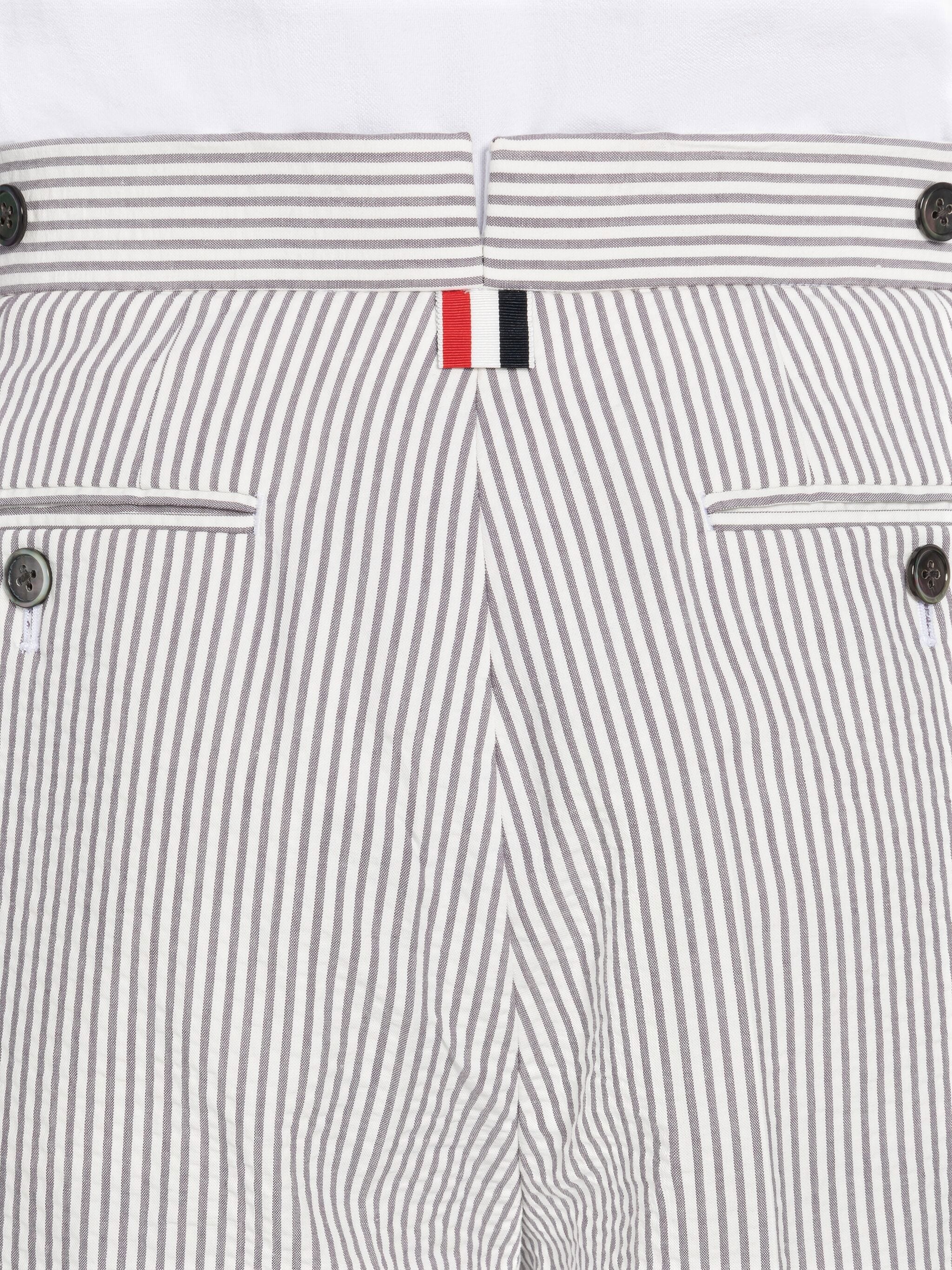 Seersucker Grosgrain Cuff Short - 6