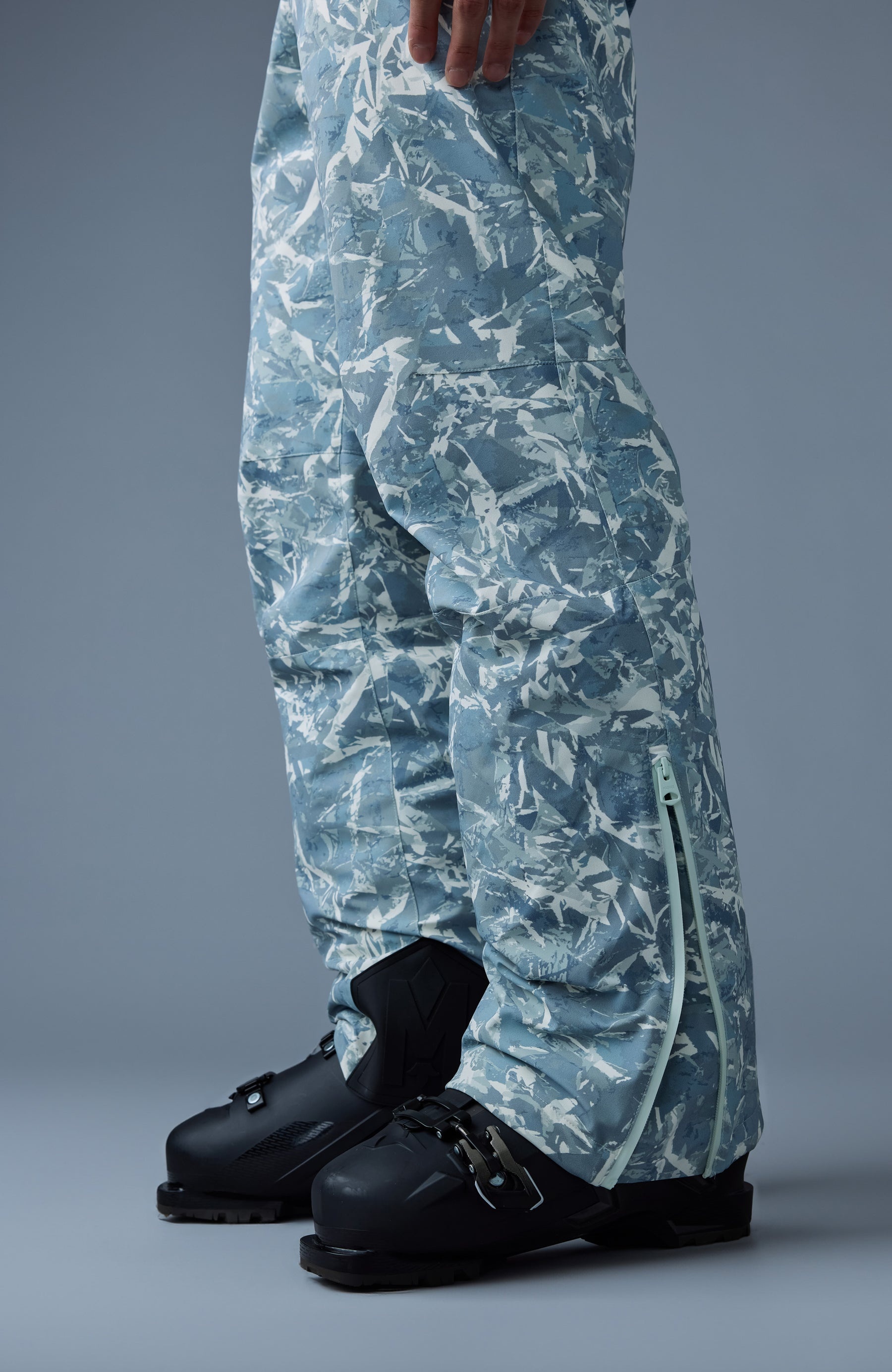 KENYON-FP Frost pattern ski pants with removable suspender - 5
