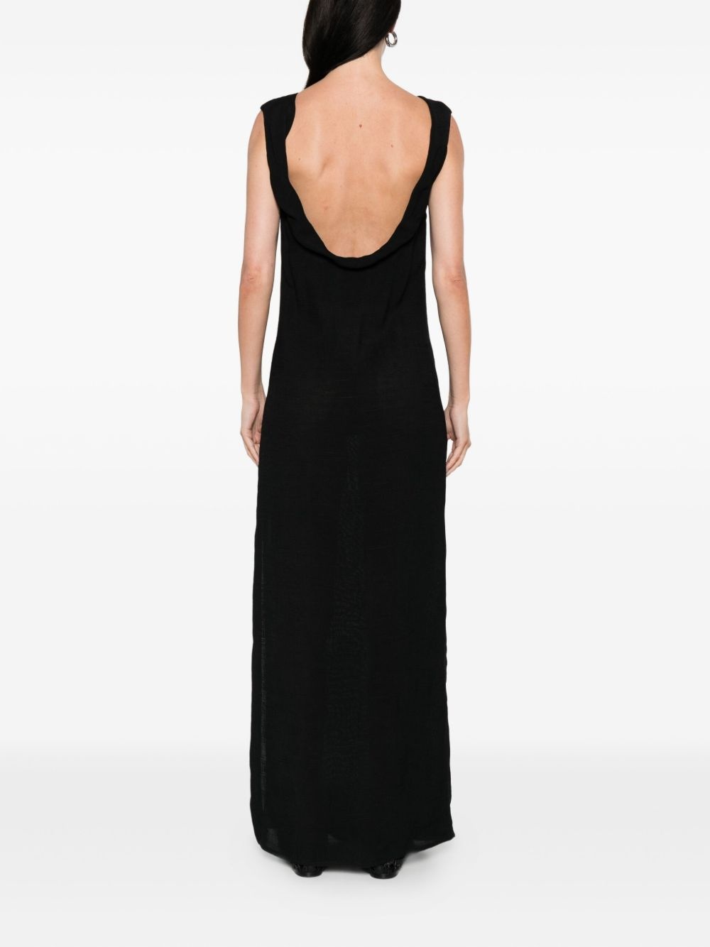 cowl-back maxi dress - 4