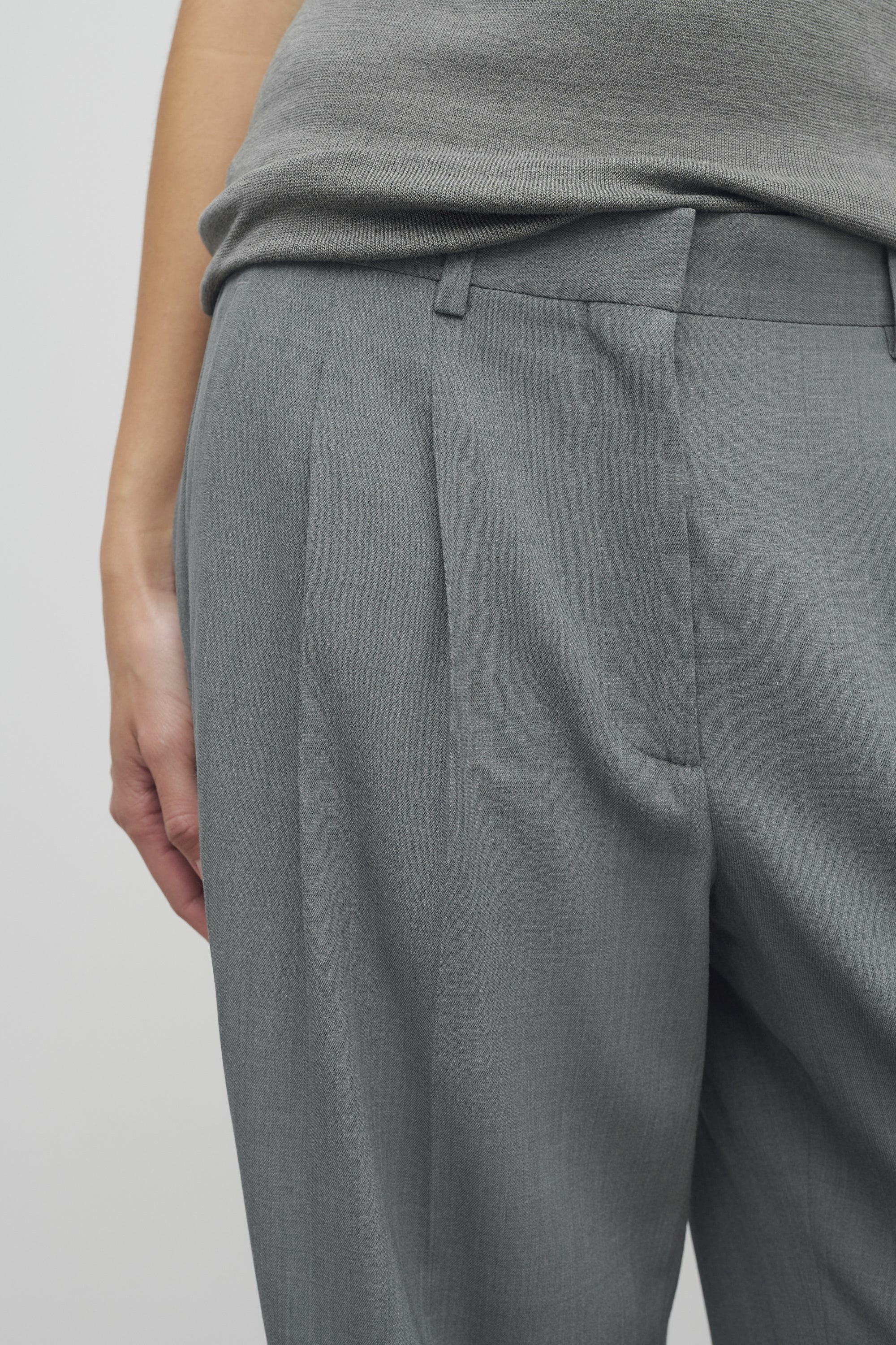 Everhart Pant in Virgin Wool and Viscose - 6