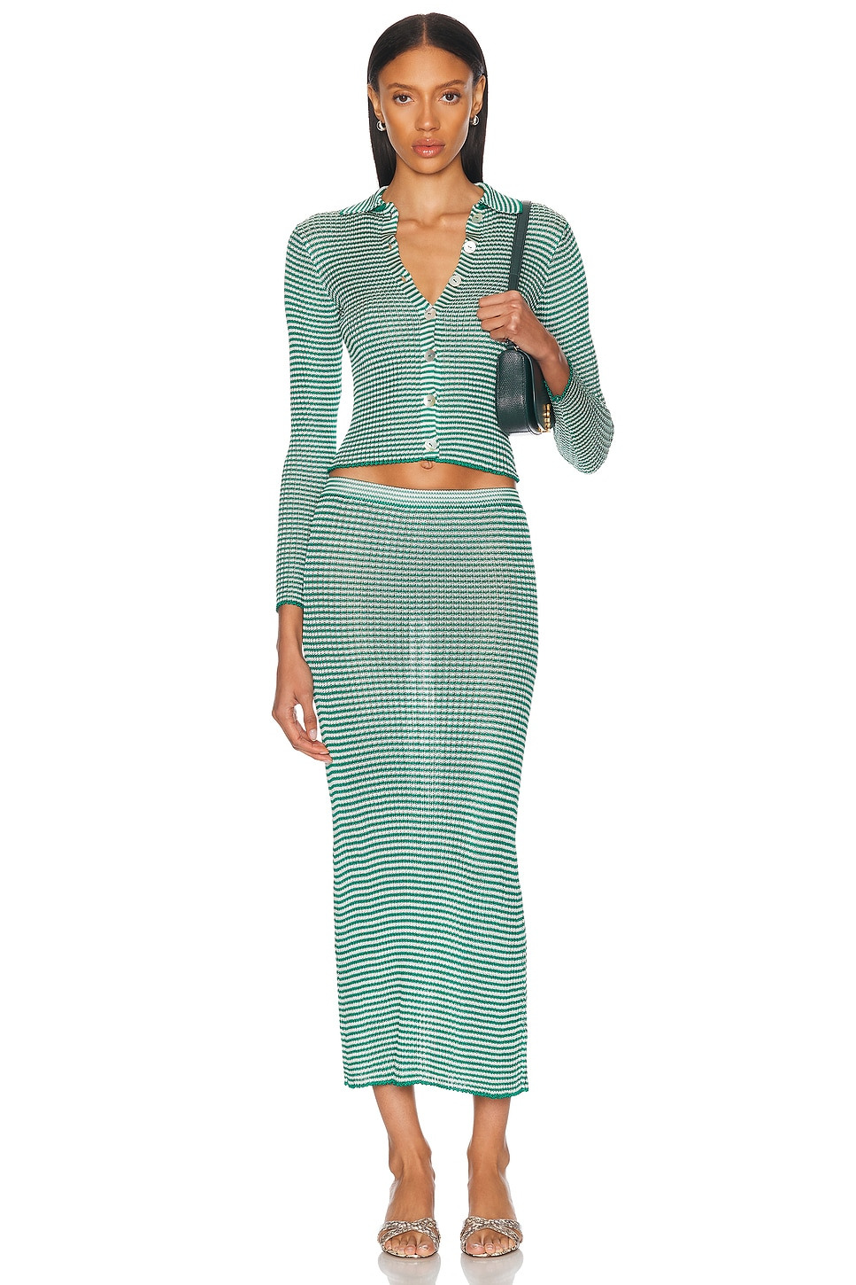 Micro Stripe Rib Skirt - 5