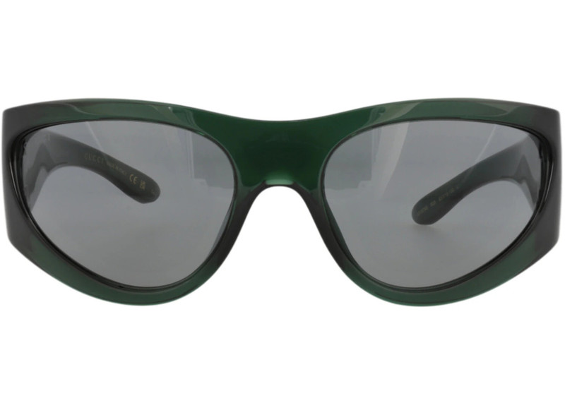 Gucci Shield-Frame Injection Sunglasses Green Green Grey (GG1575S-30014846-003) 1