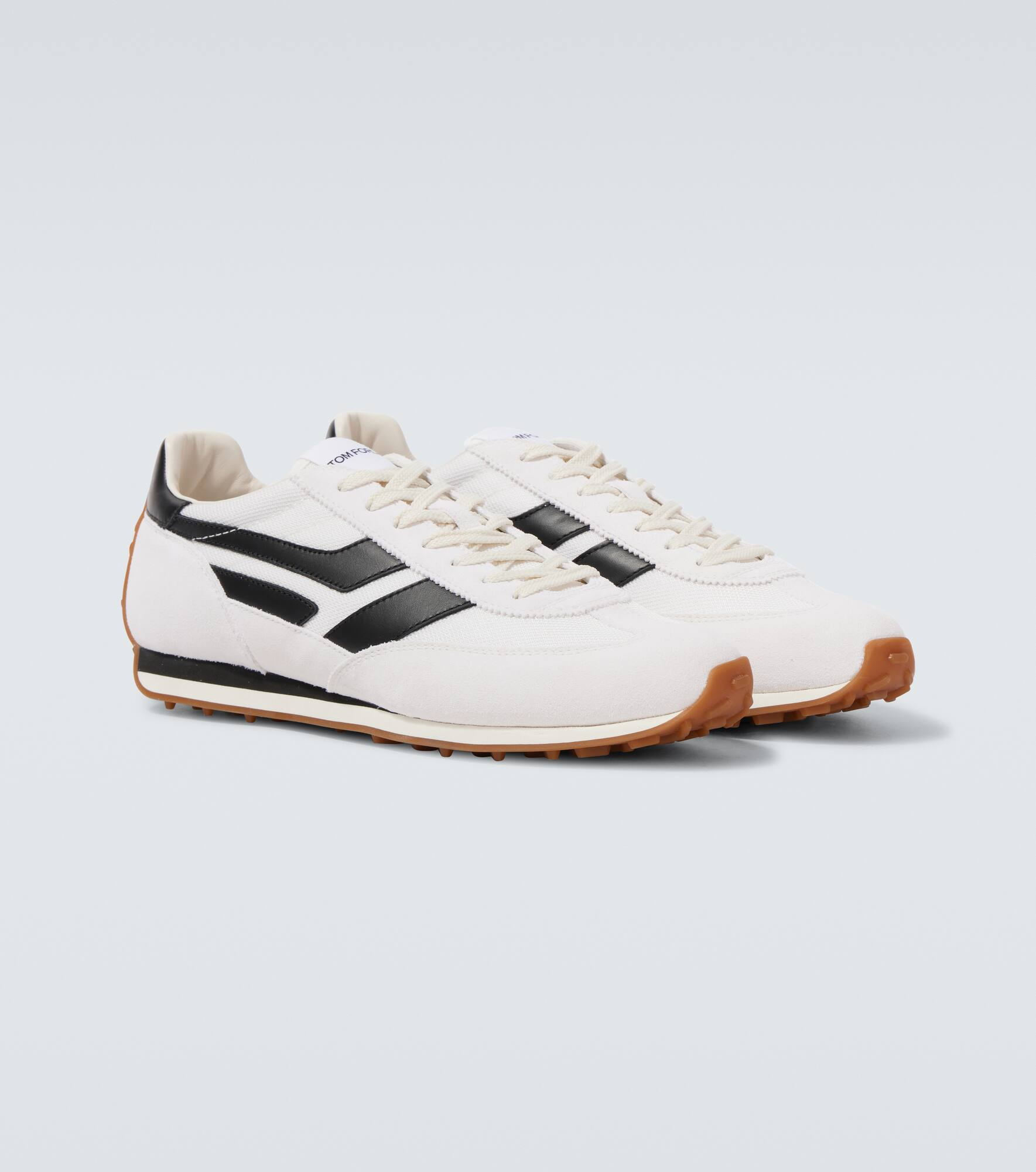 Mick suede-trimmed sneakers - 5
