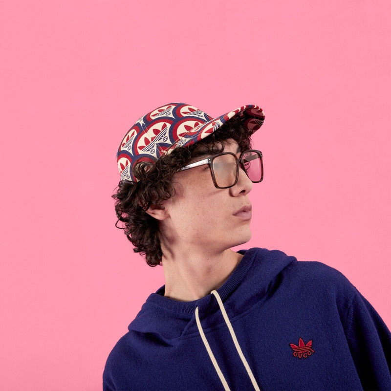 adidas x Gucci Trefoil print baseball hat 3