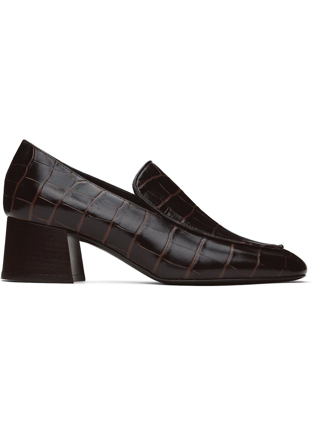 Brown Block-Heel Heels - 1