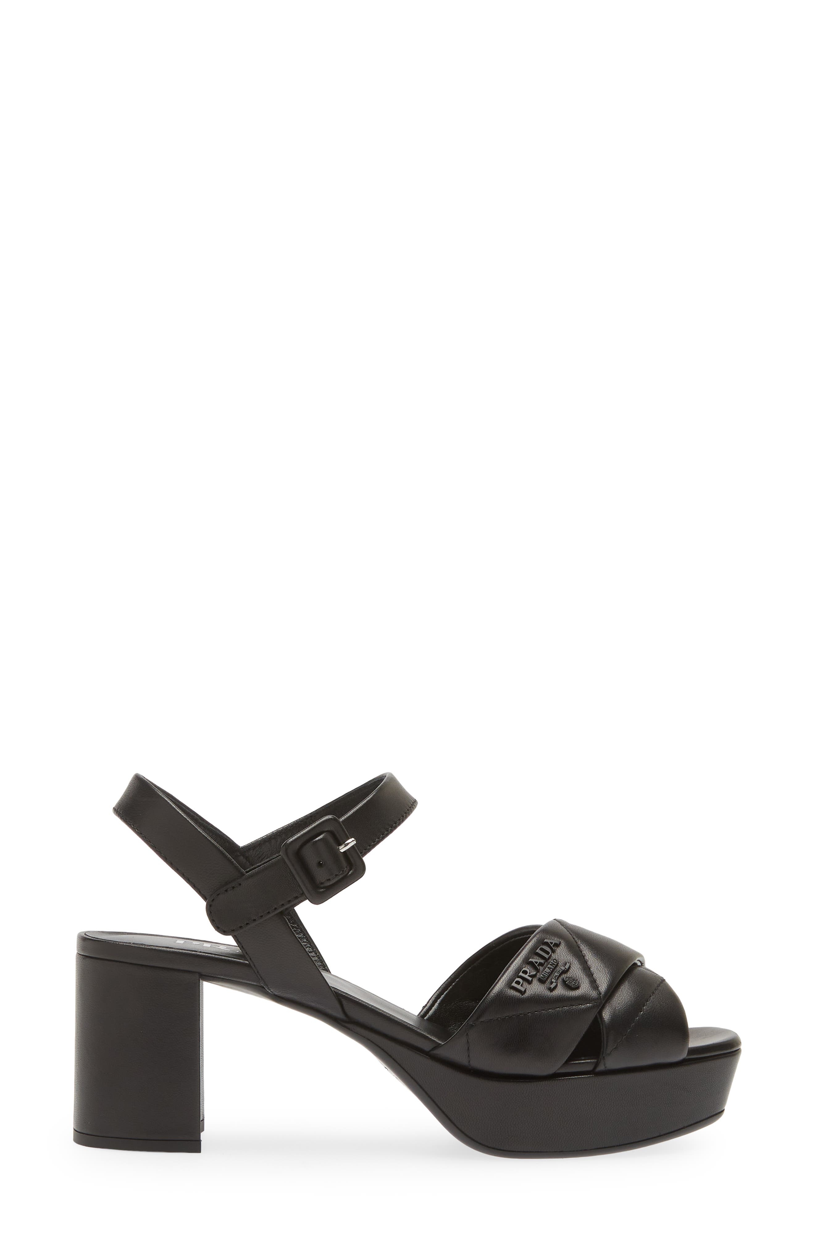 Diagram Quilted Leather Platform Sandal - 3
