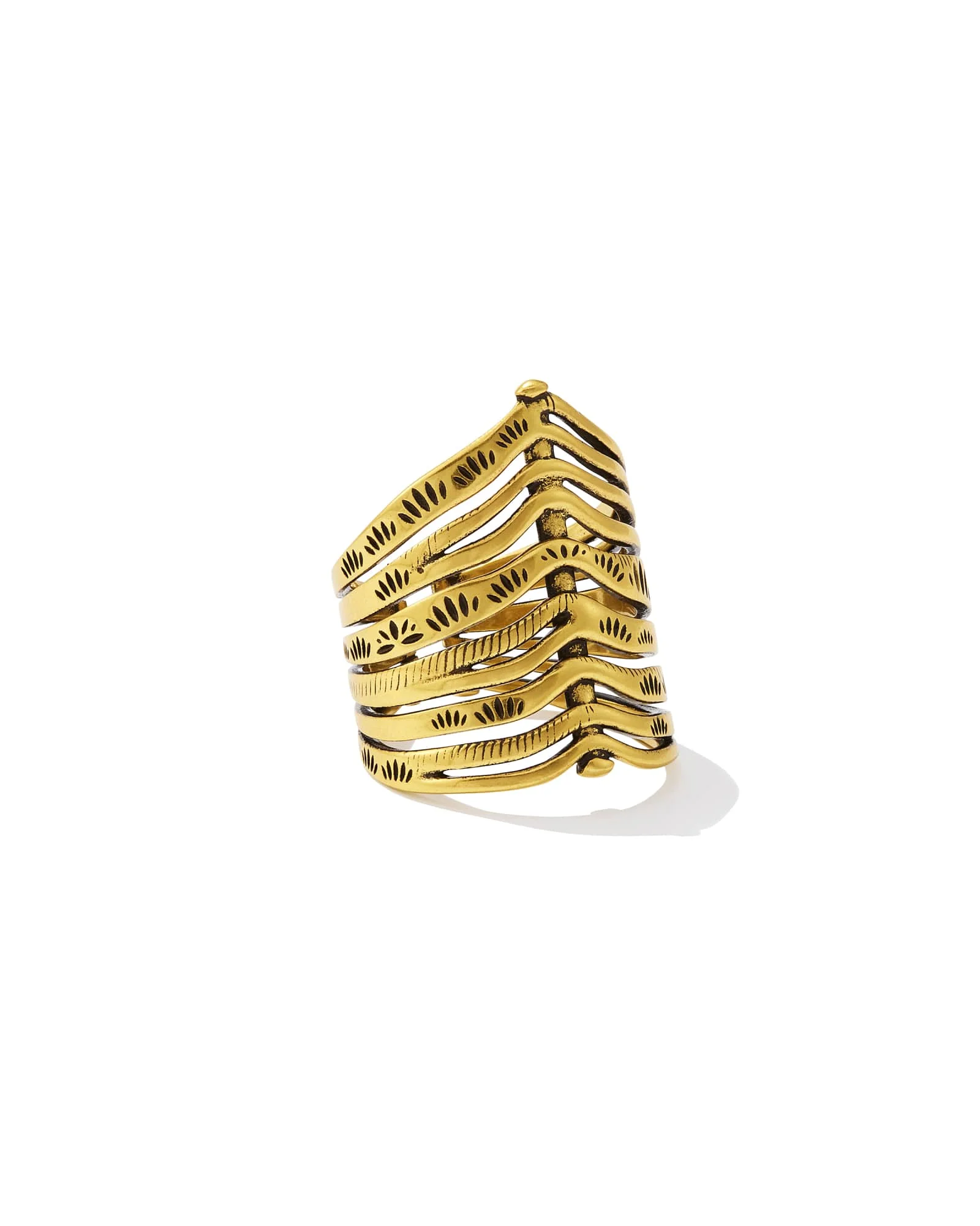 Calliope Vintage Gold Band Ring - 1
