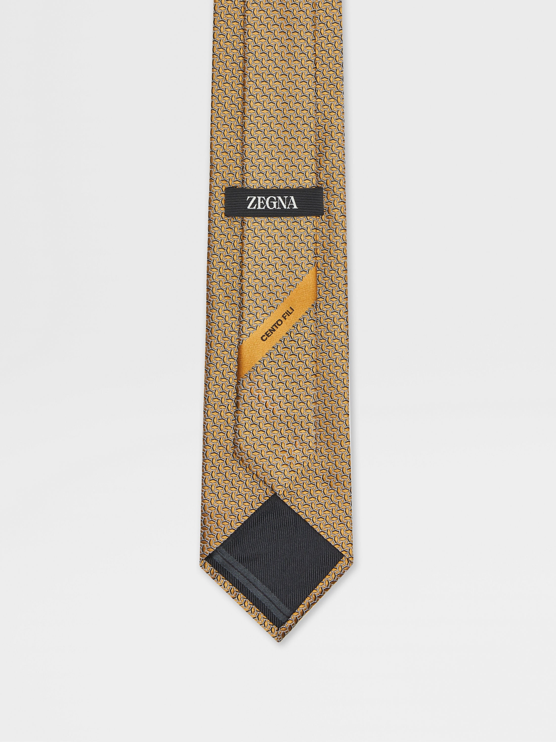 YELLOW CENTO FILI SILK TIE - 3