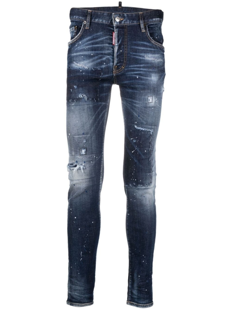 distressed-effect slim-cut jeans - 1
