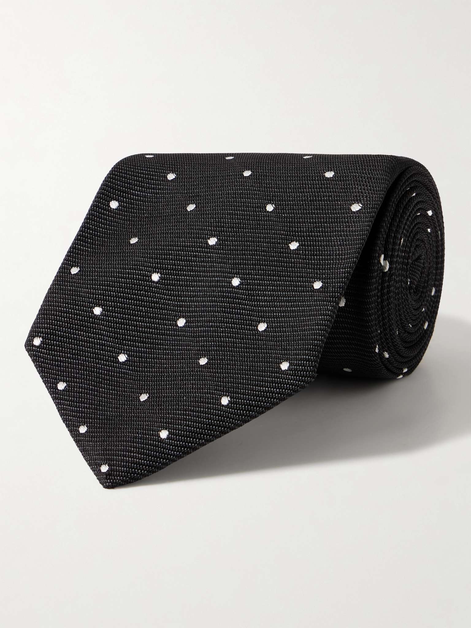 8cm Polka-Dot Silk-Jacquard Tie - 1