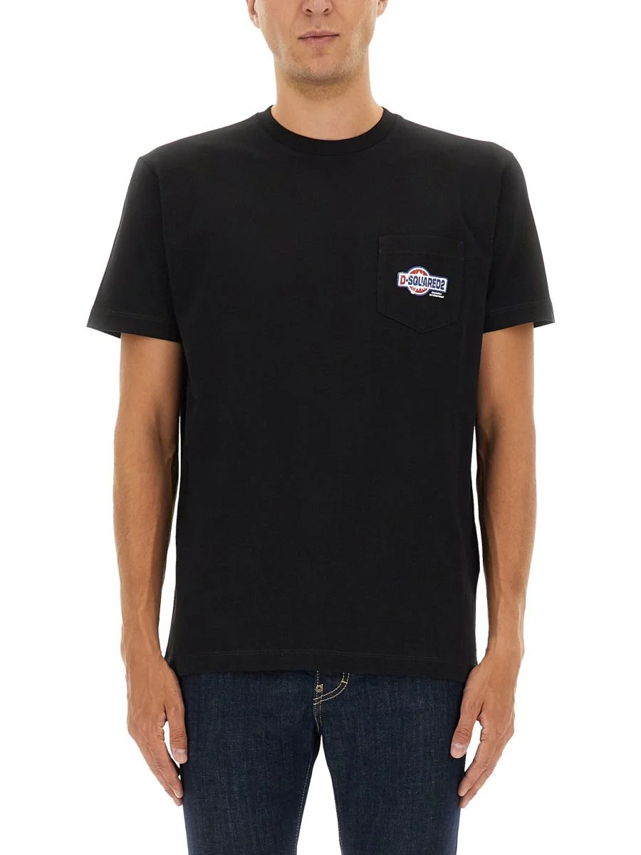 DSQUARED2 T-Shirt With Pocket And Logo - 1
