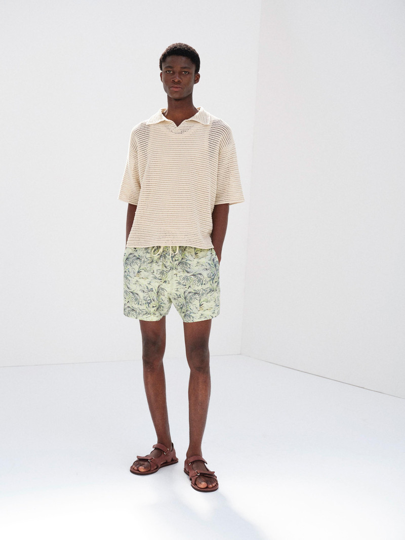 PRINTED AIRY SILK SHORTS 3