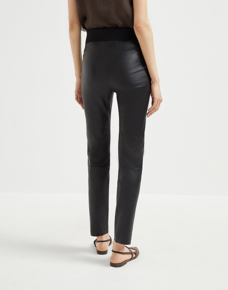 Brunello Cucinelli Stretch nappa leather leggings outlook