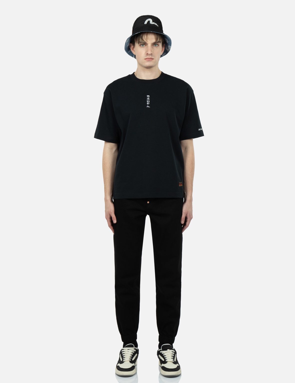 EAGLE-PATTERN DAICOCK EMBROIDERY  DENIM JOGGER PANTS - 6