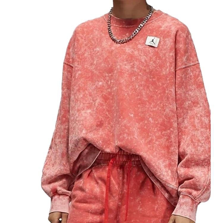 (WMNS) Air Jordan Flight Oversize Fleece Sweatshirt 'Red' DQ4602-605 - 7