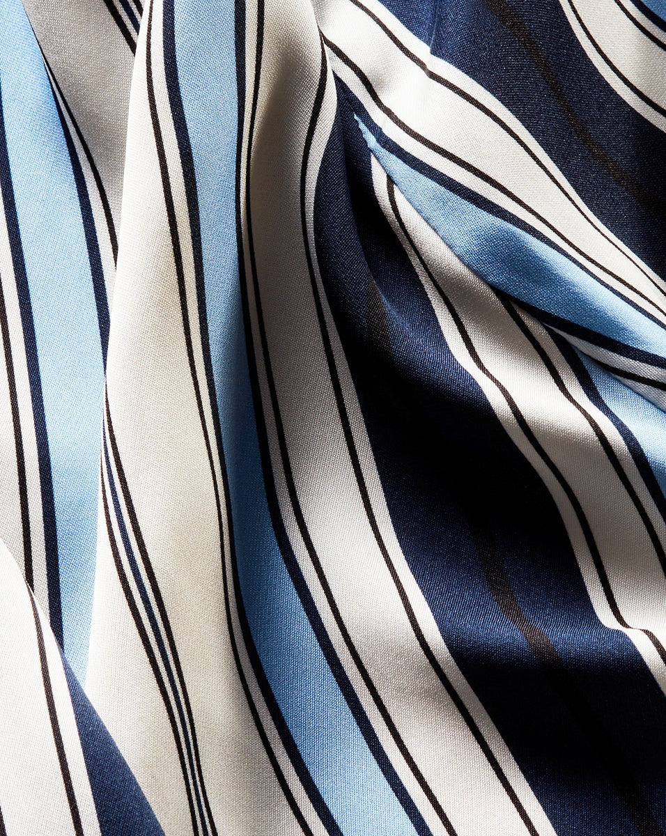 KADIE STRIPED STRETCH-SILK DRESS - 4