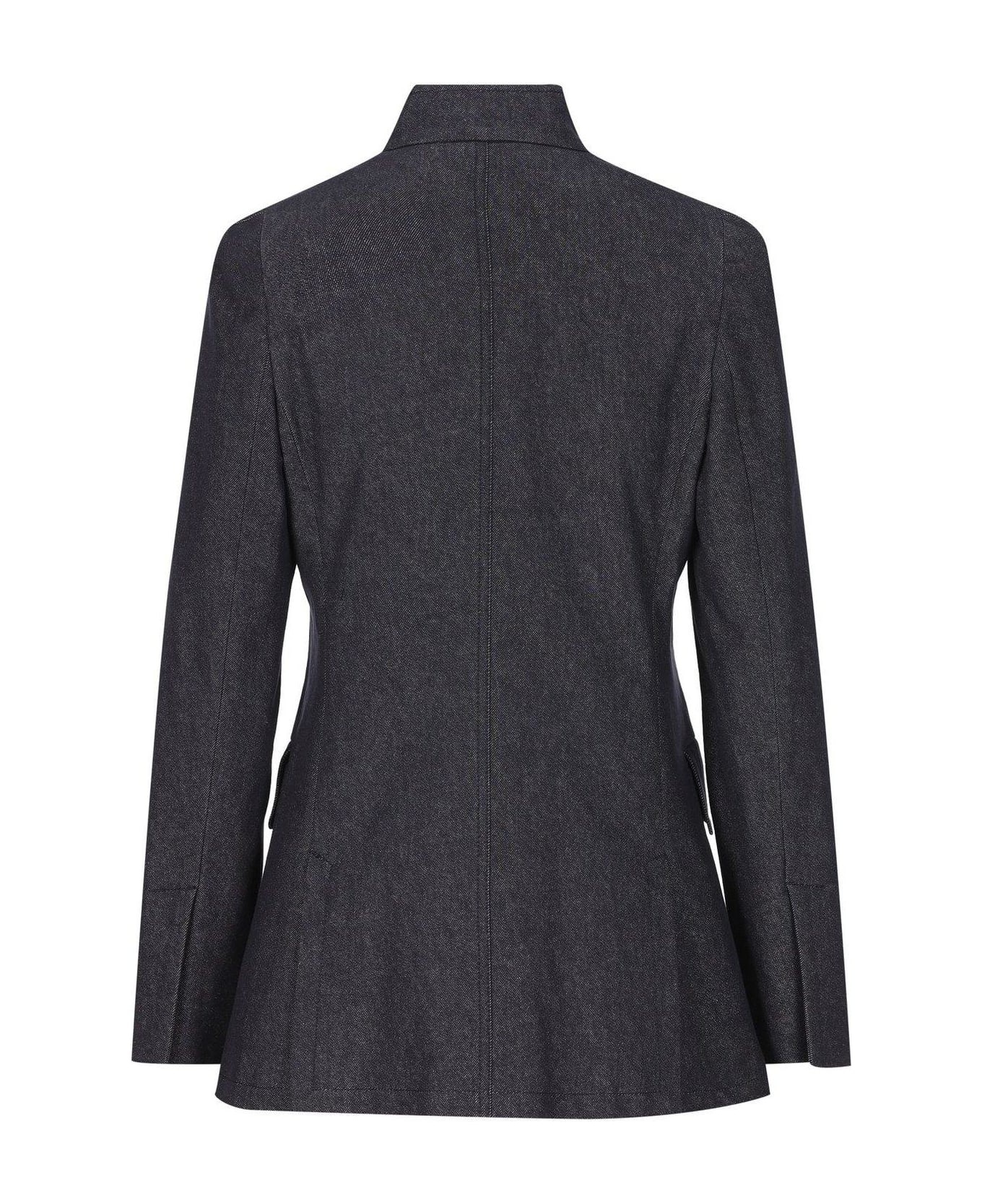 Stand Up Collar Button-up Jacket - 3