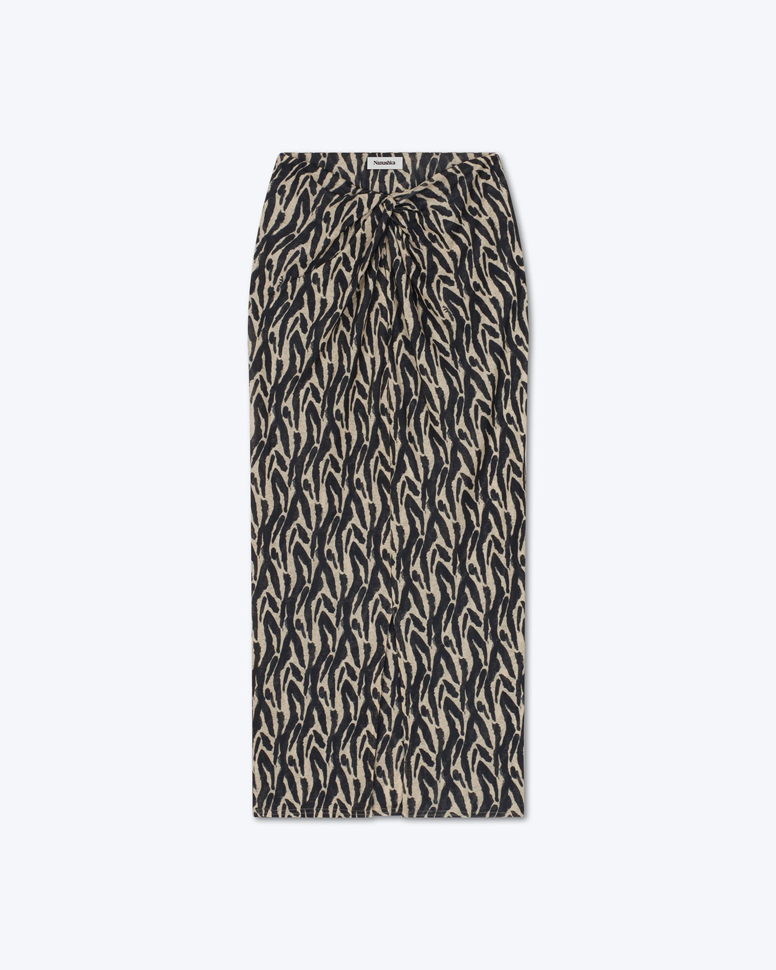 MARYA - Printed mesh-jersey skirt - Brushstroke animal - 1