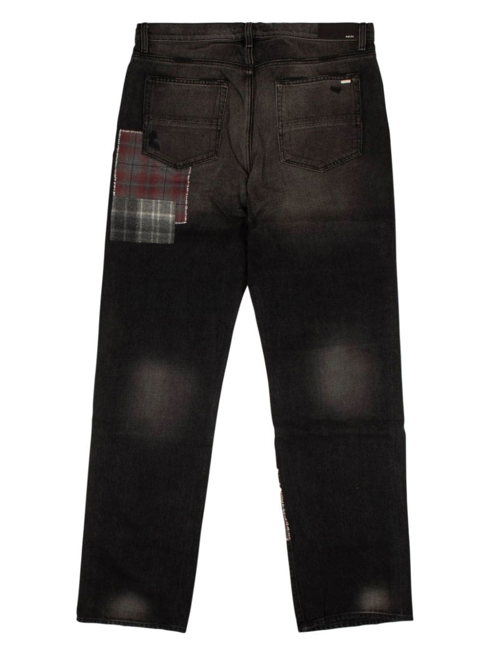 patchwork straight-leg jeans - 3