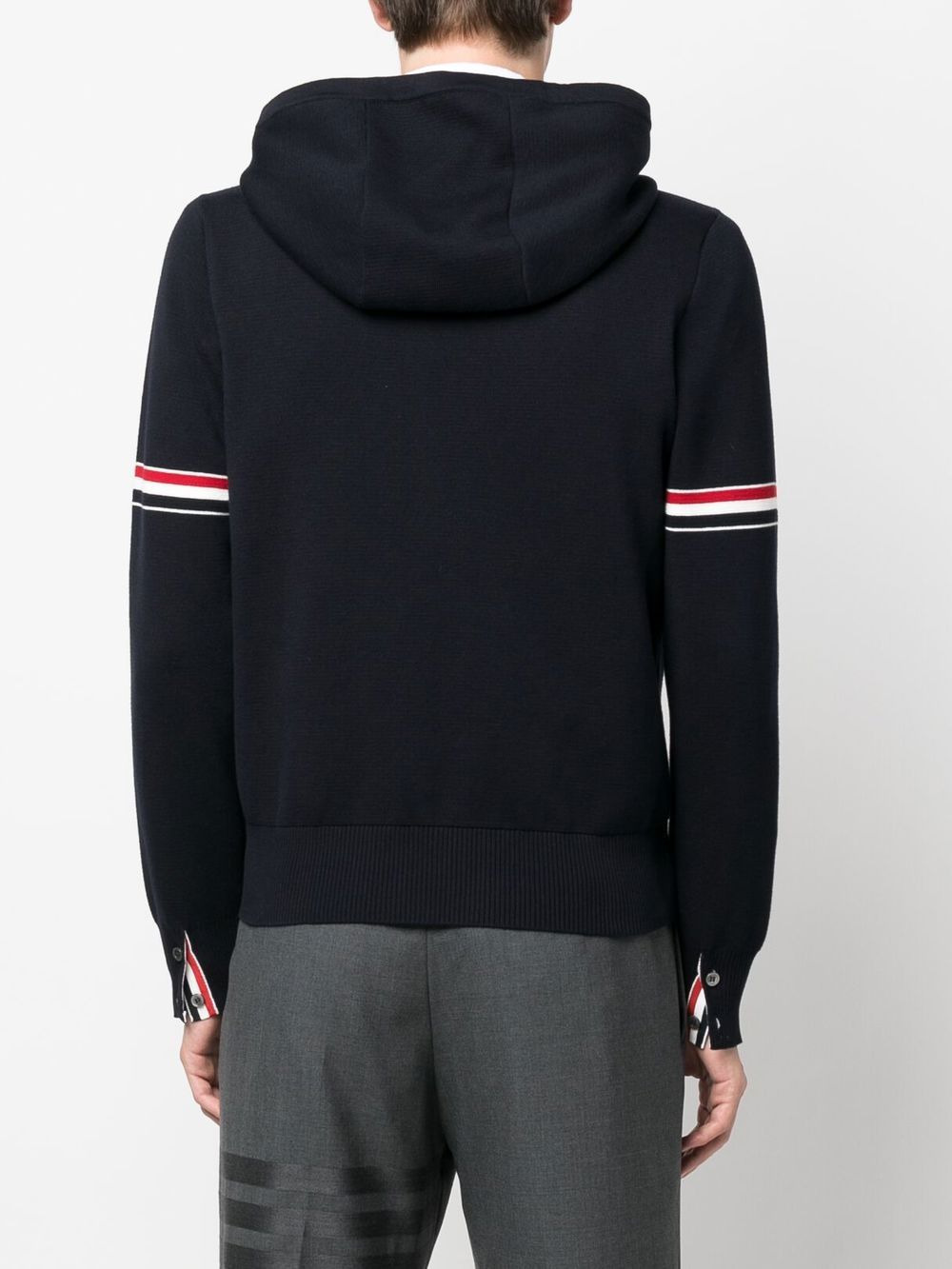 striped zip-up hoodie - 4