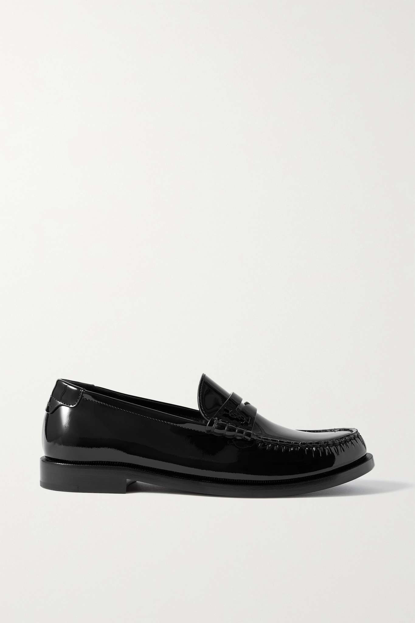 Le Loafer logo-appliquéd patent-leather loafers - 1