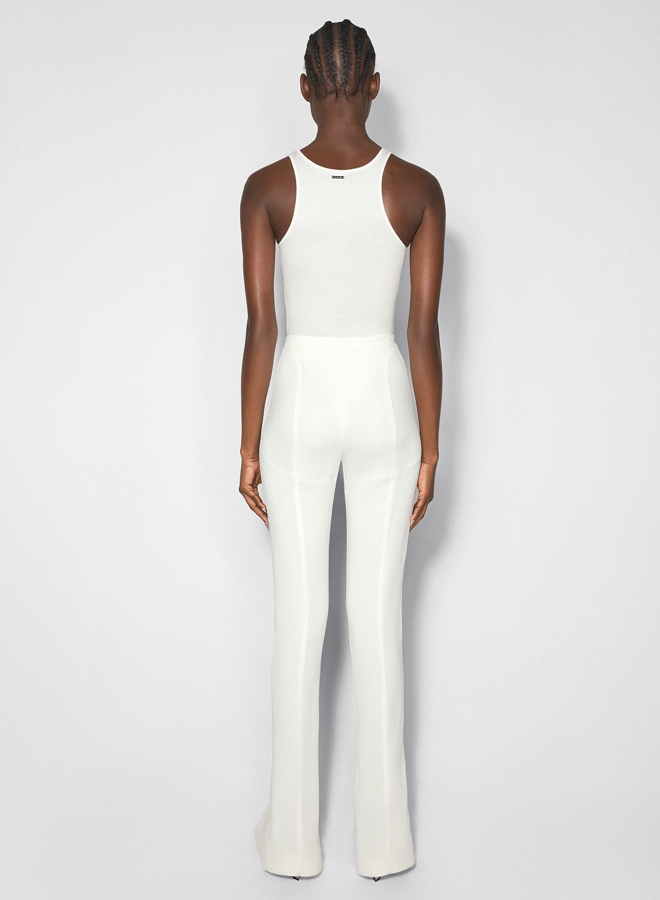 white pierced tank bodysuit - 3