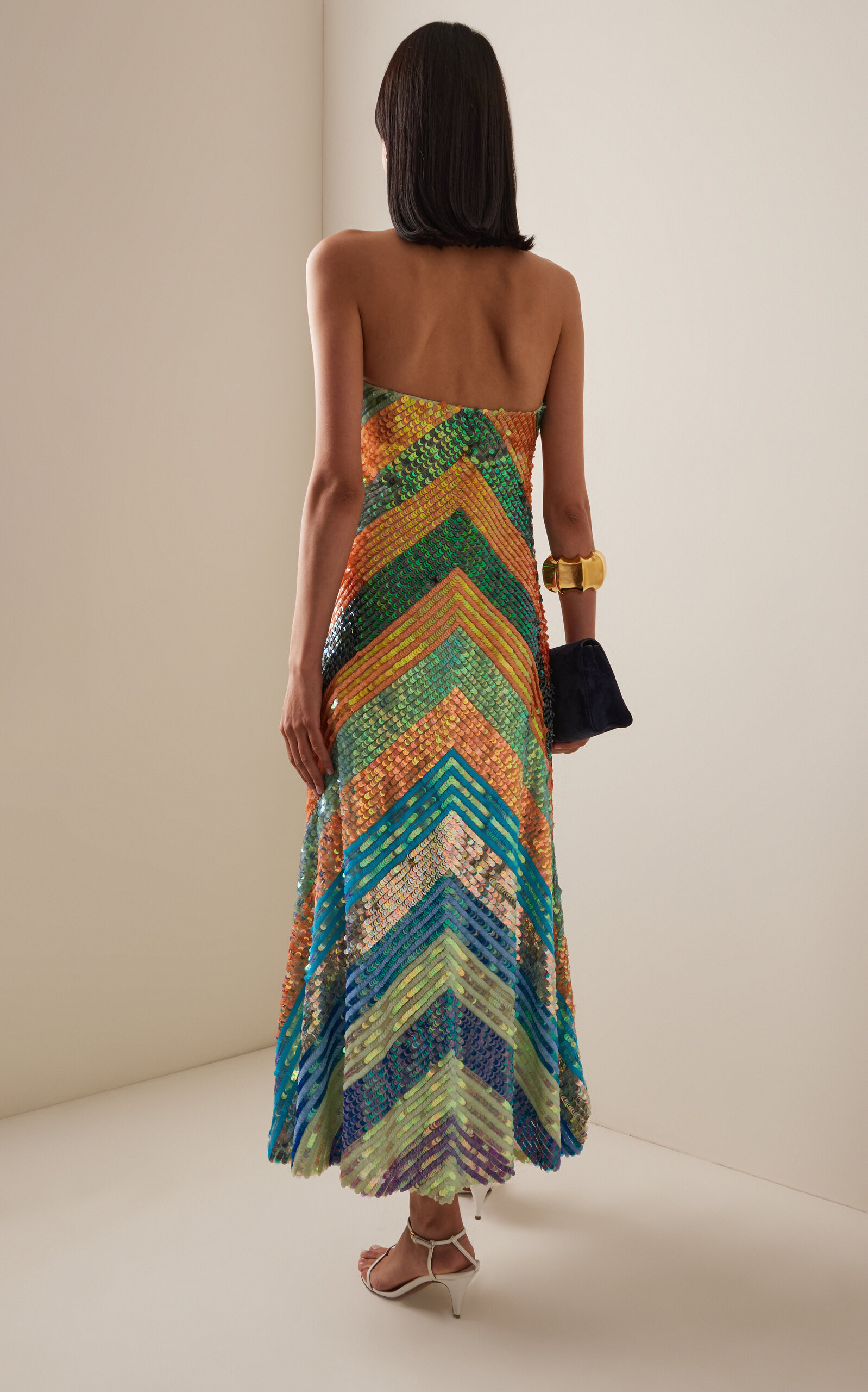 Strapless Hand-Embellished Midi Dress multi - 4