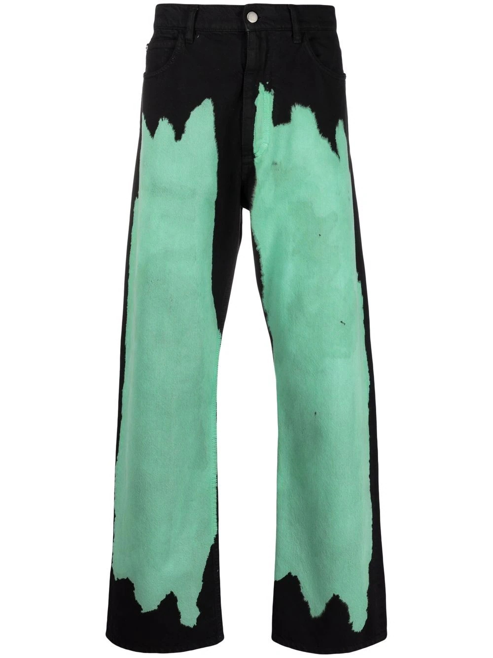 abstract-print wide-leg trousers - 1