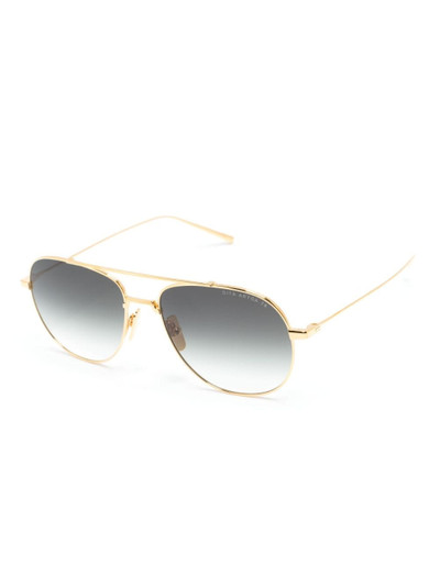 DITA logo-print round-frame sunglasses outlook