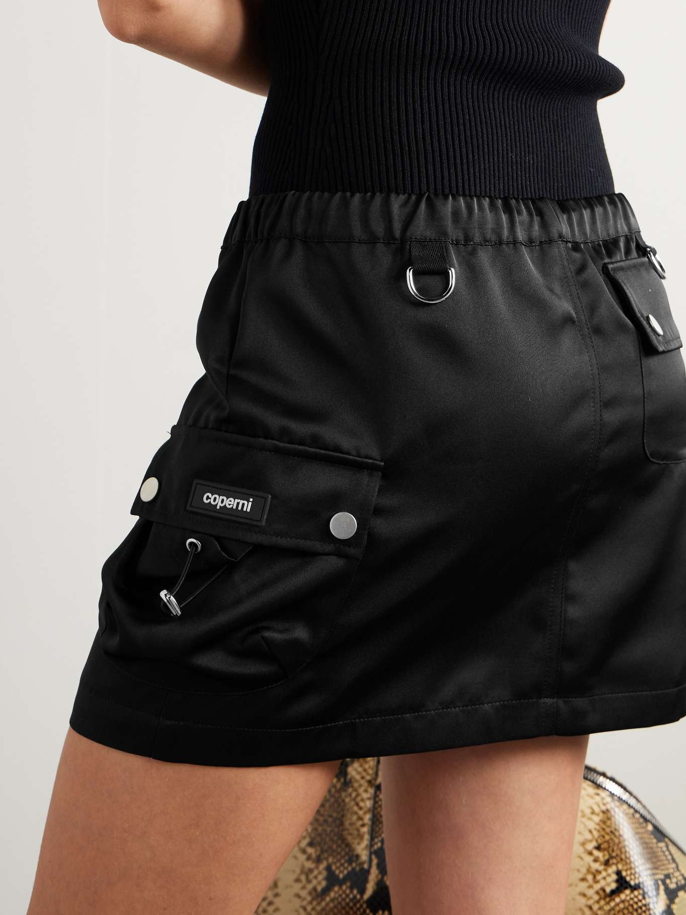 Appliquéd shell mini skirt - 3