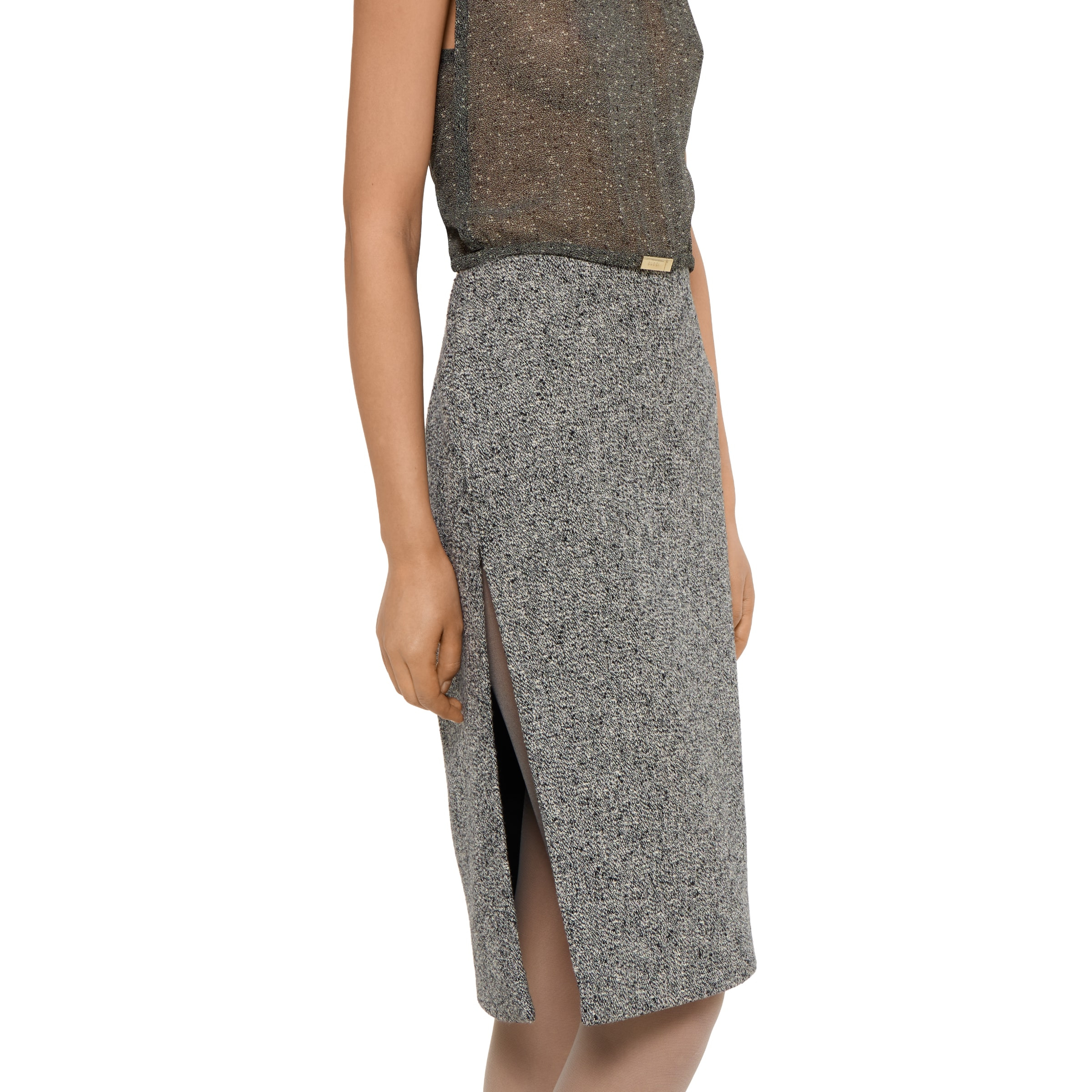 Cotton-wool mouliné skirt - 5