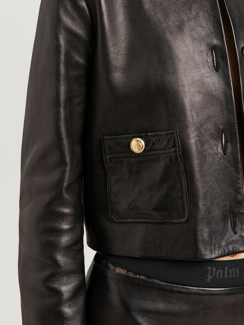 Buttons Leather Jacket 6
