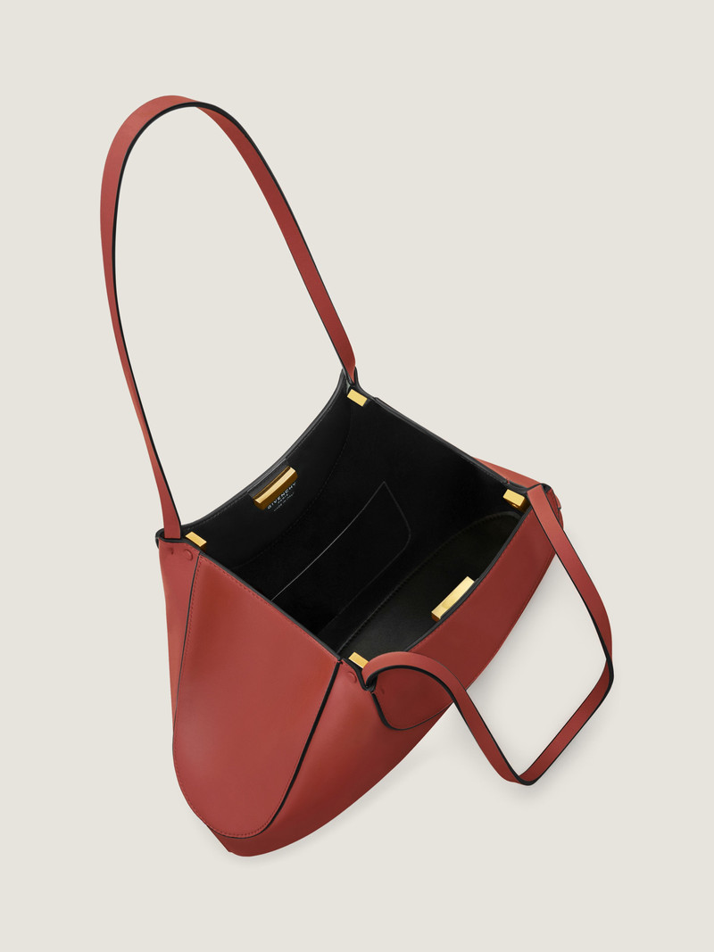 SMALL FACET TOTE BAG IN GRAINED LEATHER 5