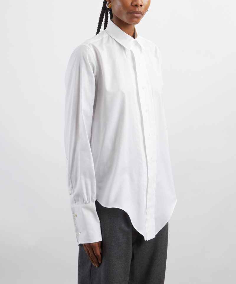 Maison Margiela Curved-Hem Cotton Shirt outlook