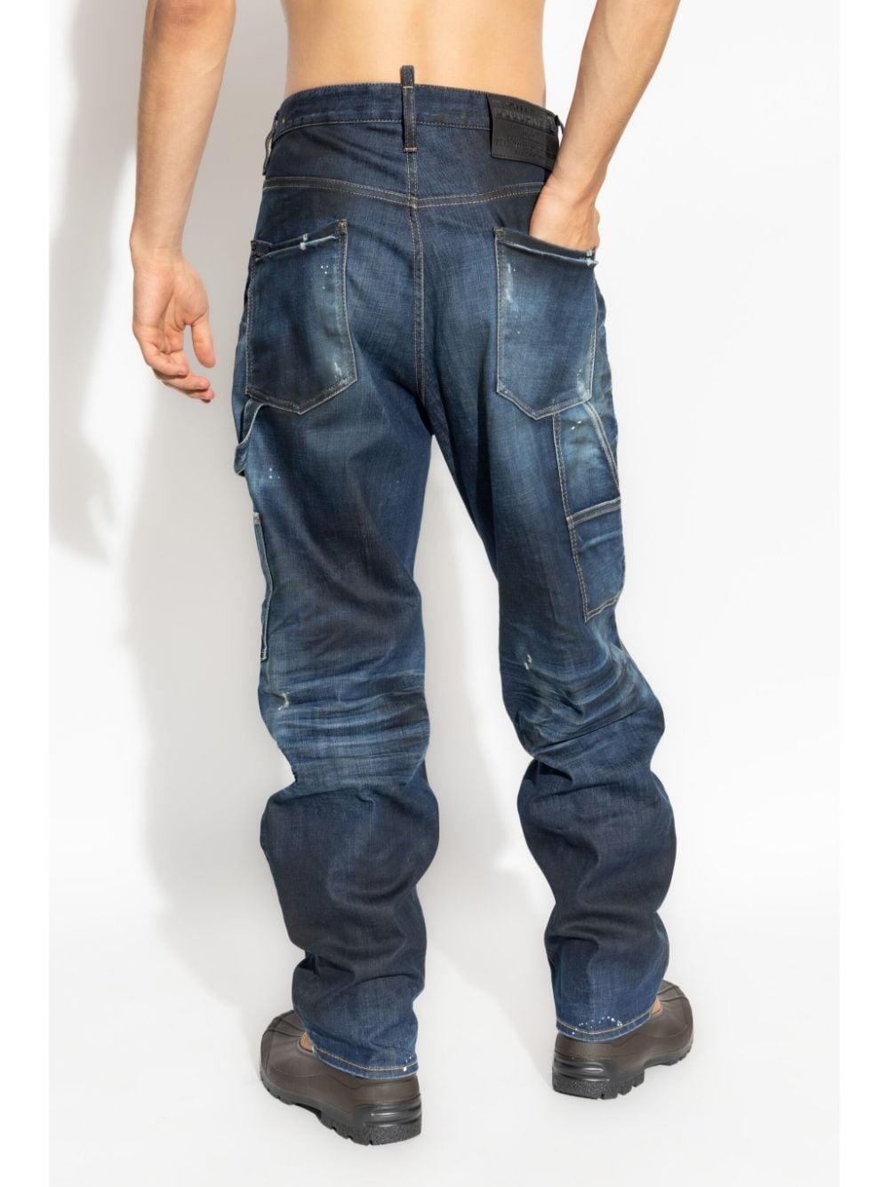 panelled loose-fit jeans - 4