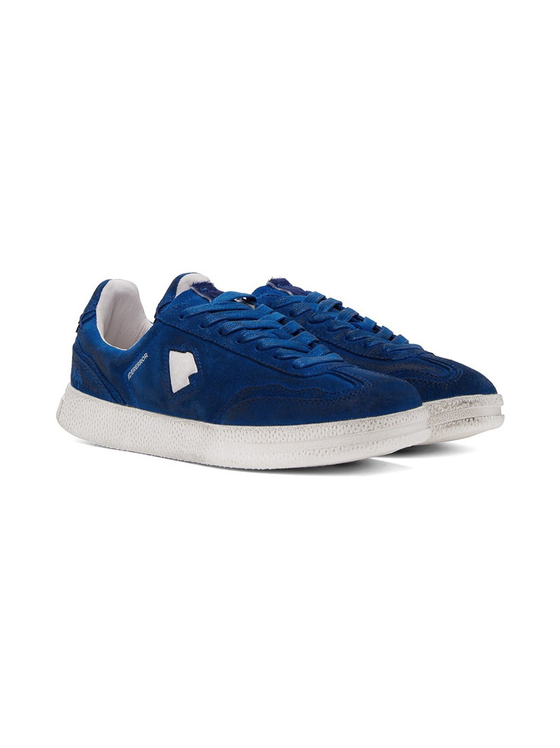 Blue Suede Low-Top Sneakers 4