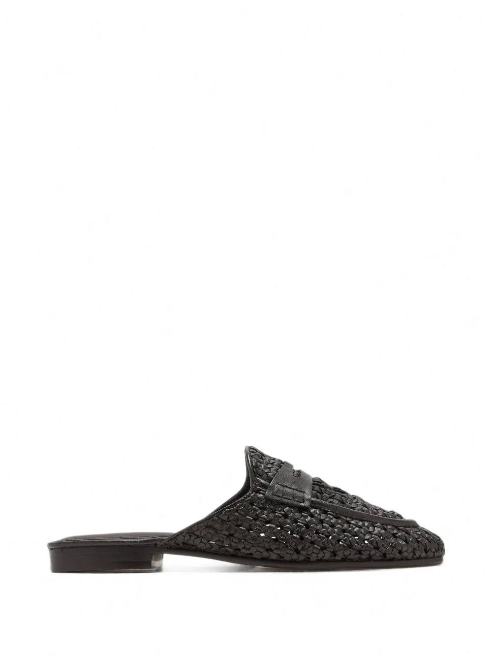 Tullie penny-strap woven flat mules - 1
