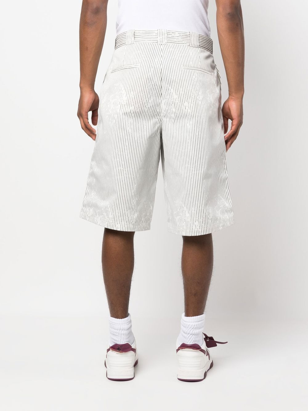 striped canvas shorts - 4