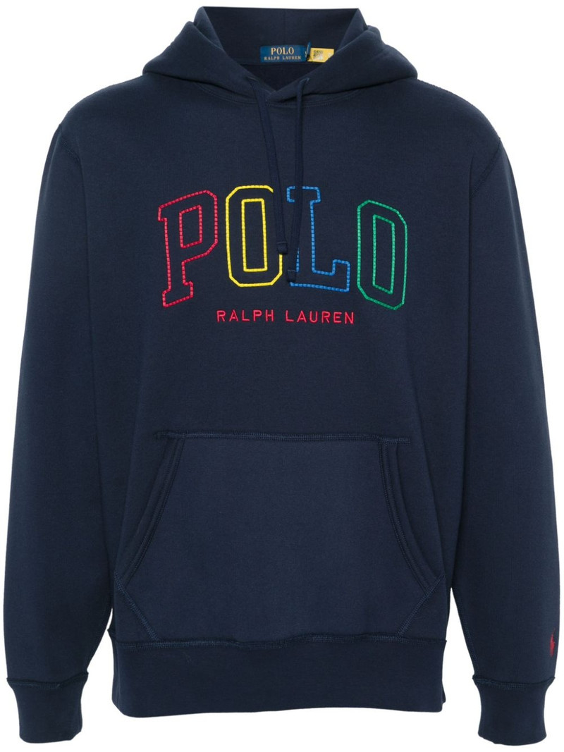 embroidered-logo hoodie 1