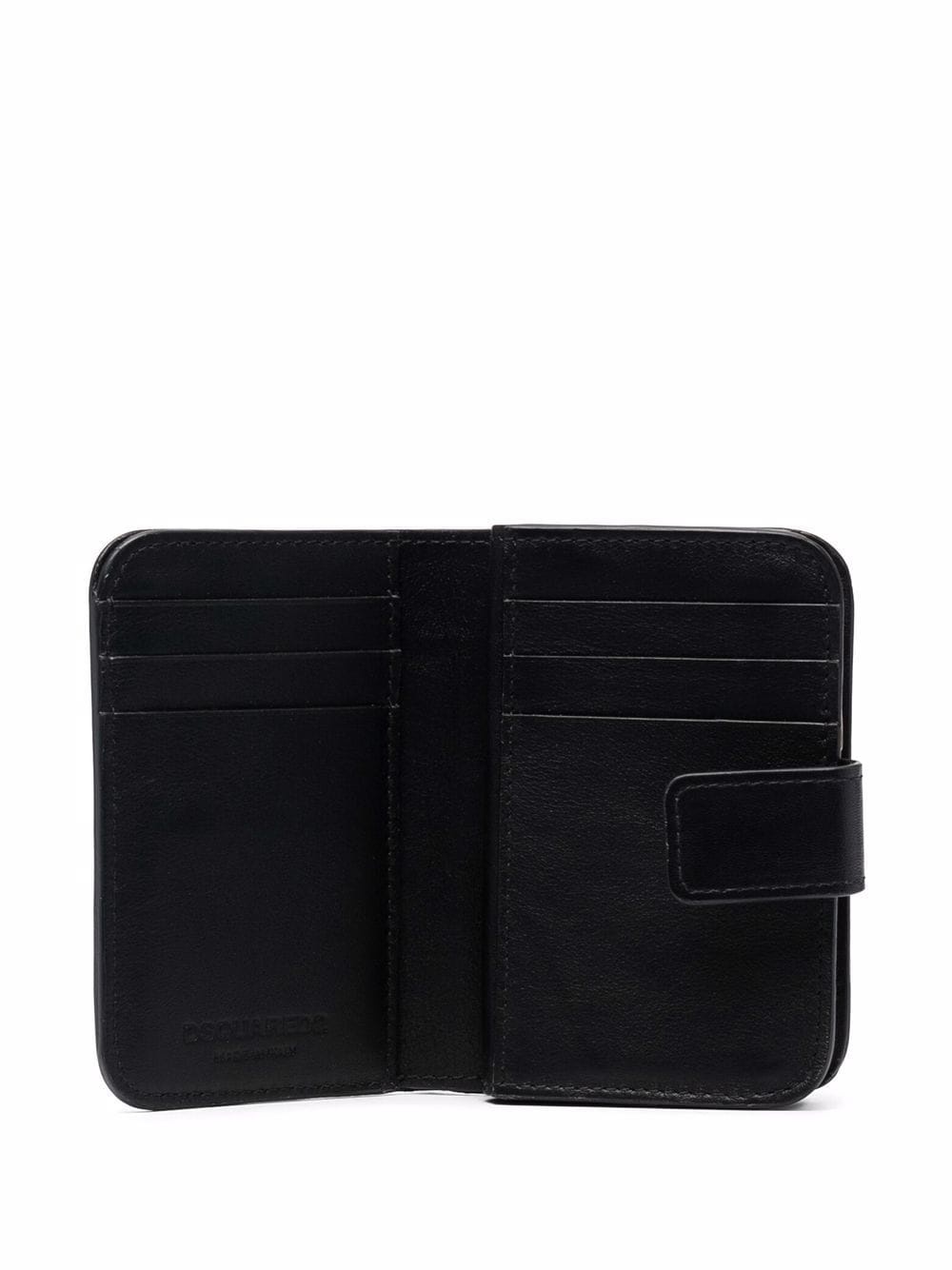 logo-lettering leather wallet - 3