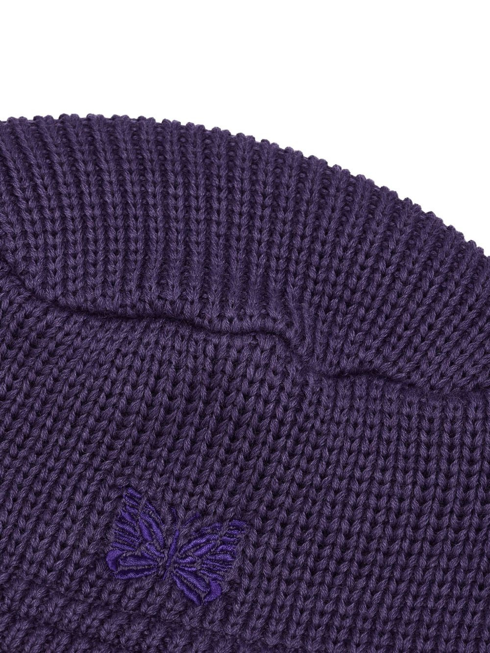 embroidered-butterfly rib-knit bucket hat - 3