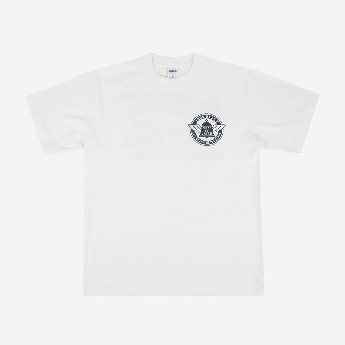 IHPT-2301-WHT 7.5oz Printed Loopwheel Crew Neck T-Shirt - White - 1