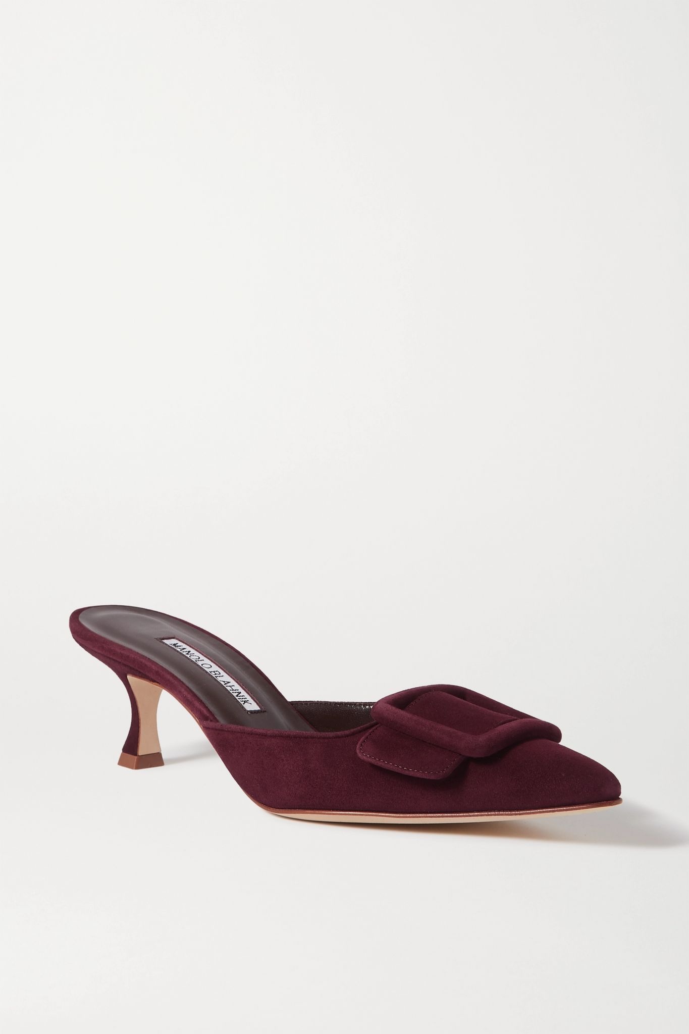 Maysale buckled suede mules - 1