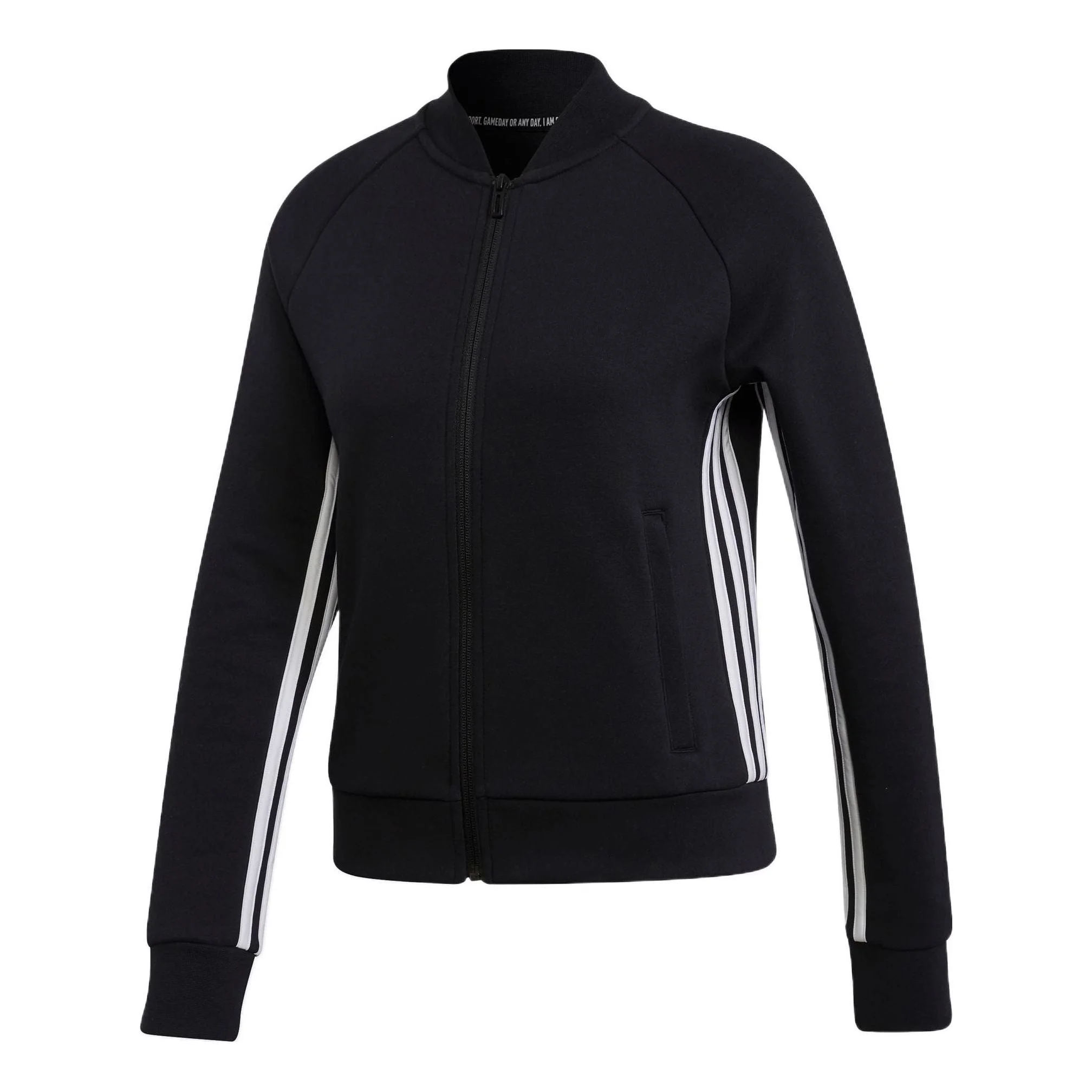 (WMNS) adidas Must Haves 3-Stripes Track Jacket 'Black' DX7971 - 1