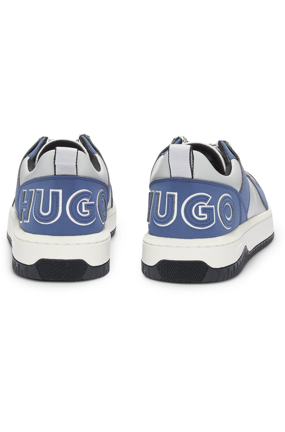 MIXED-MATERIAL TRAINERS WITH TWO SETS OF LACES - 5